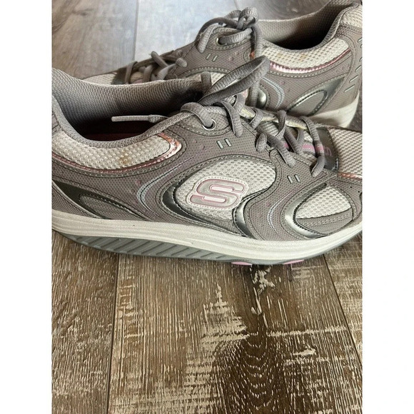 Skechers Women’s SHAPE UPS Gray & Pink Size 9 SN 11806 Athletic Toning - Picture 5 of 7